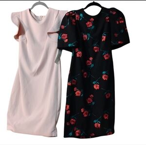 Calvin Klein Dress Bundle - Black Sheath Dress - Pink Sheath Dresse